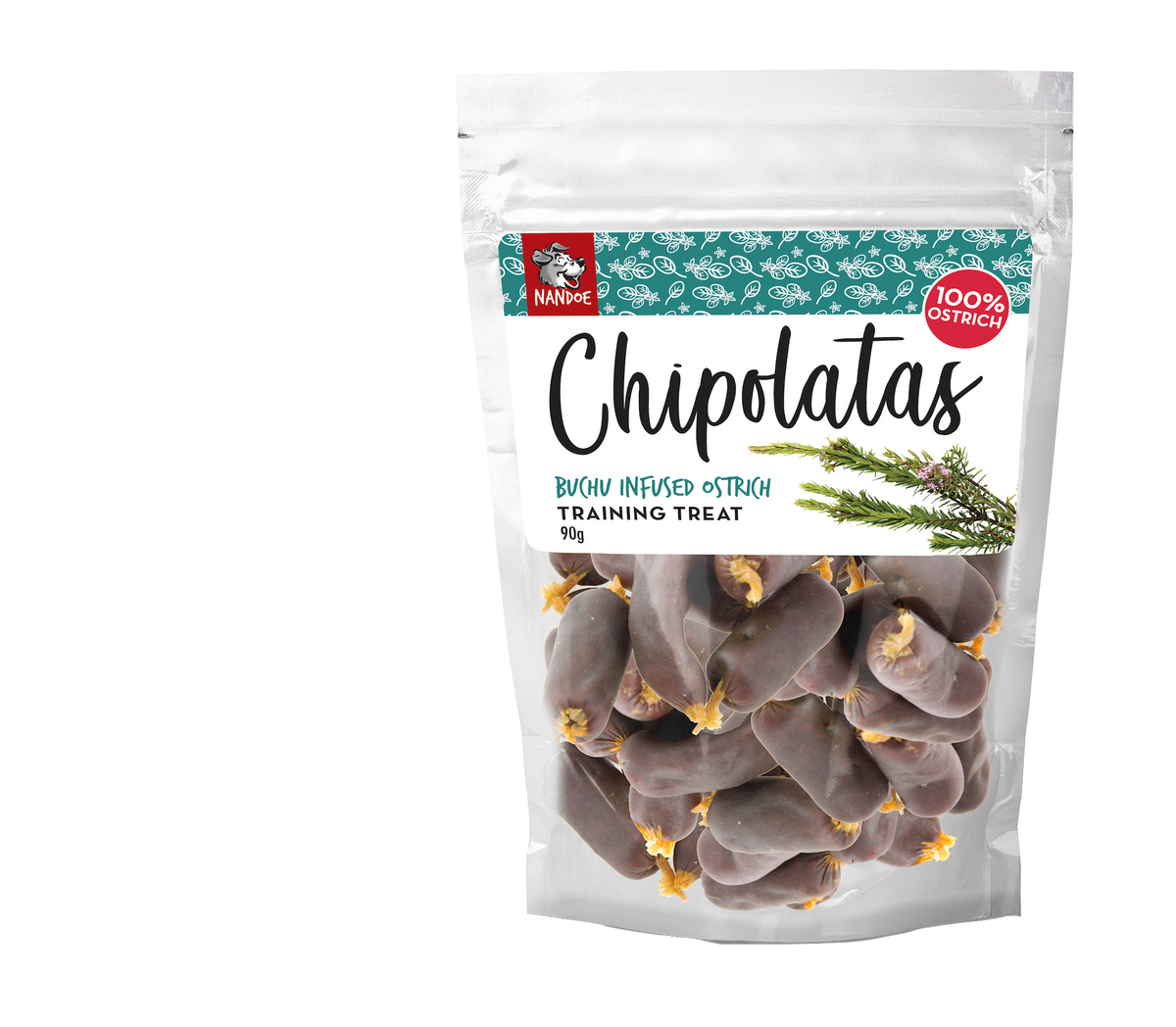 Chipolatas - Buchu Infused Ostrich – Nandoe Pet Treats